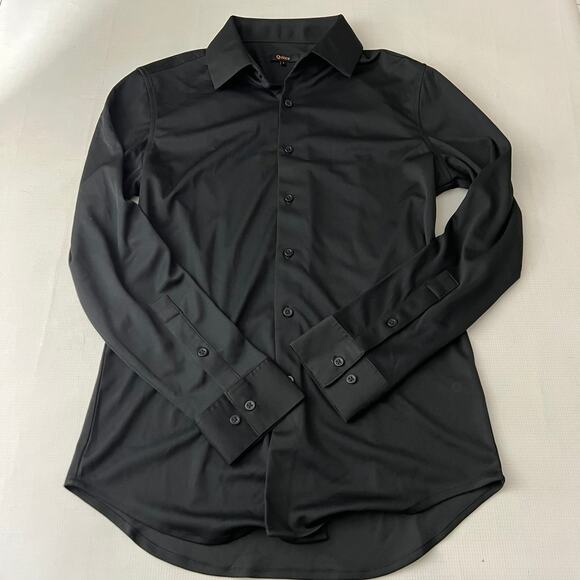 Quince Commuter Stretch Pique Long Sleeve Button Down Shirt Black Men Small - Picture 9 of 10